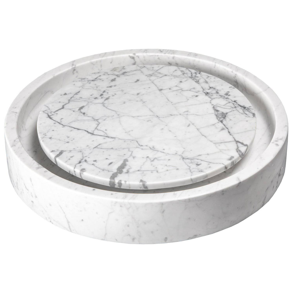 Round Carrara Marble Sink G105716