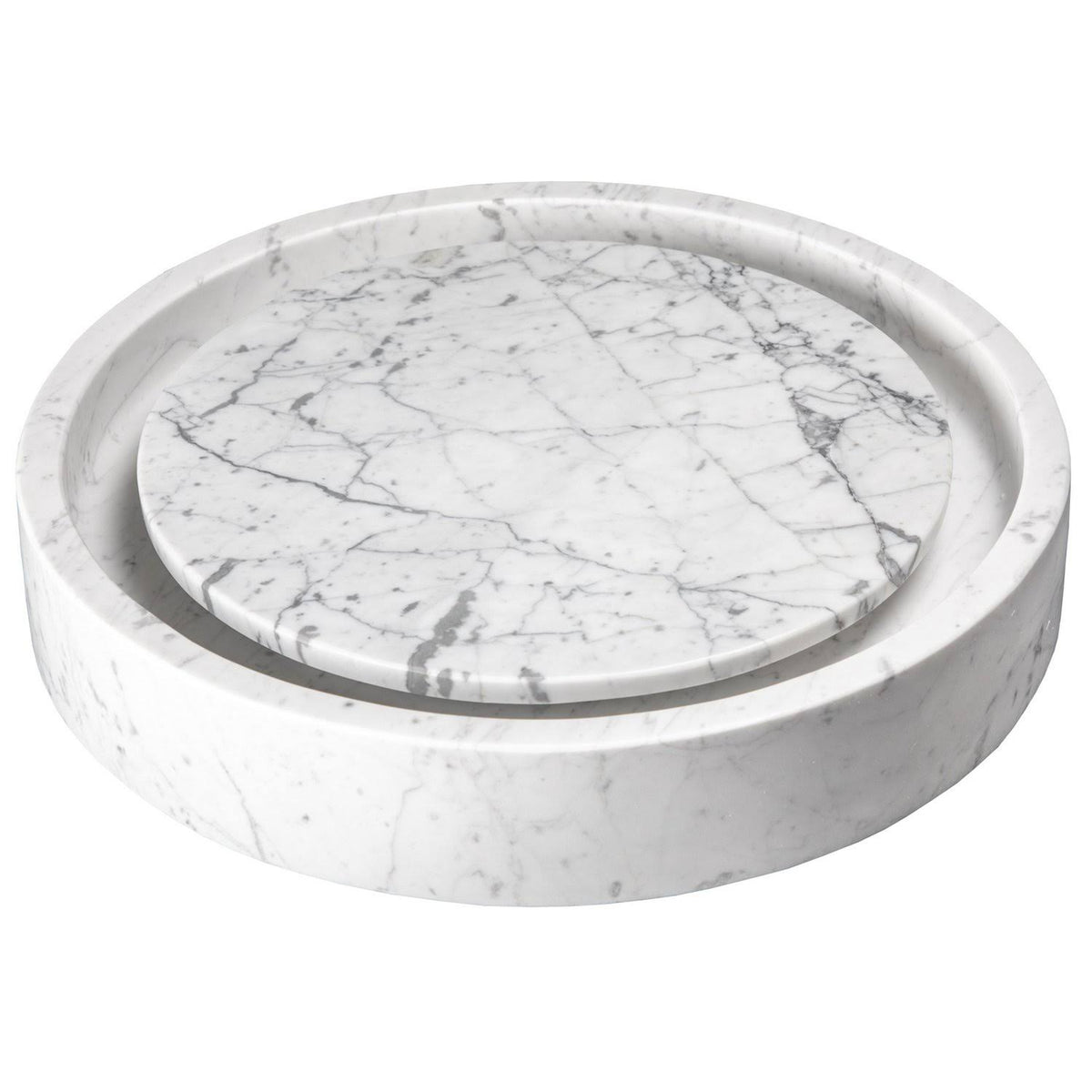 Round Carrara Marble Sink G105716