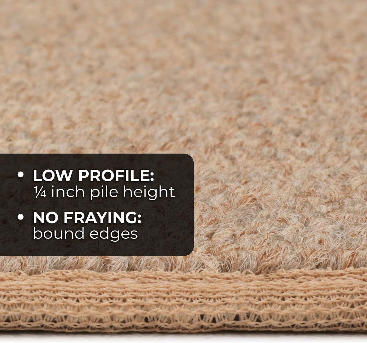 Skid-Resistant Carpet Runner Pebble Beige 24 Feet X 27 Inches L4322