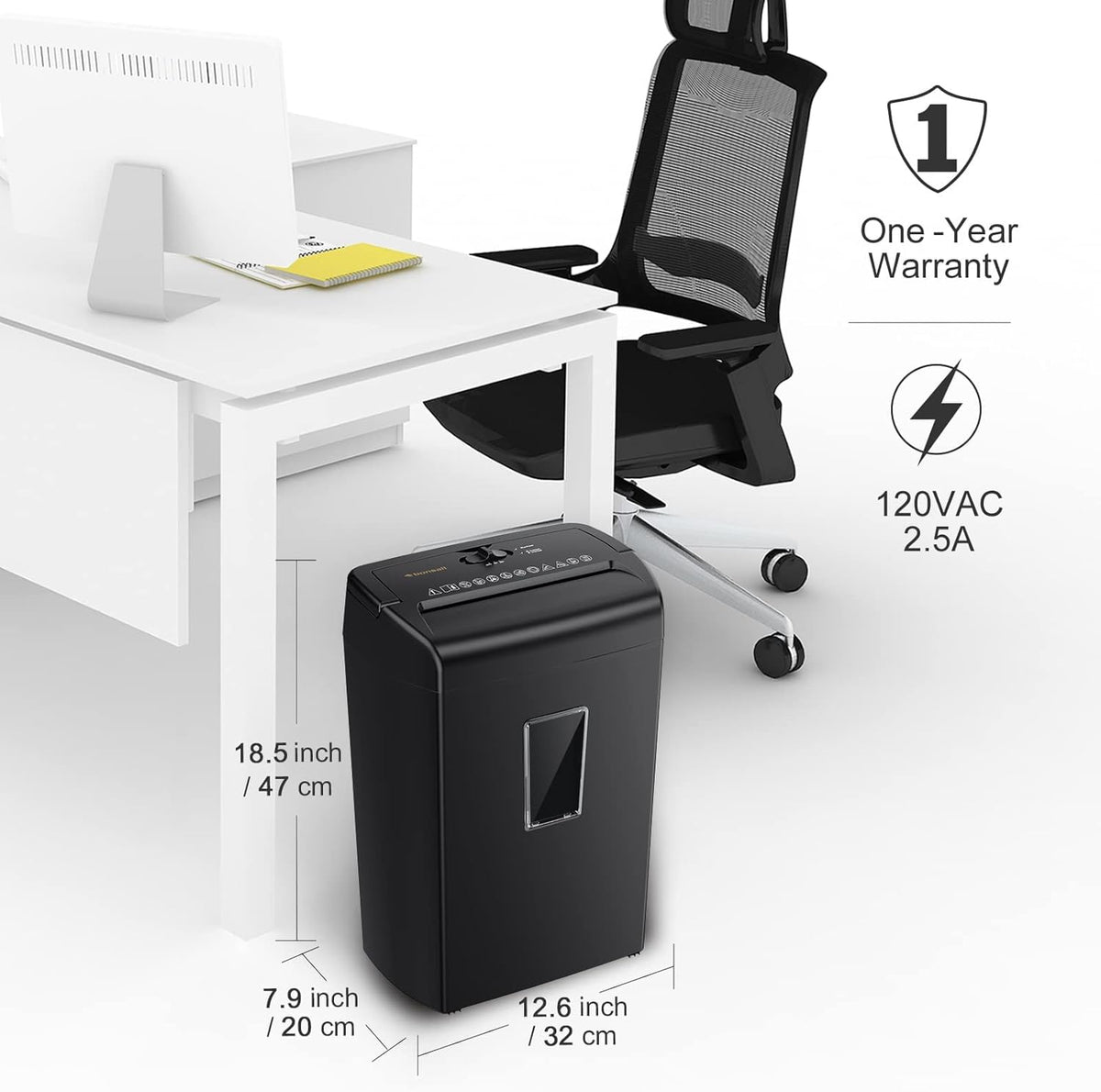 10-Sheet Cross-Cut Paper Shredder with 5.5 Gallons Basket J949768