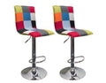 Linen Adjustable Bar Stool Set of 2 J989