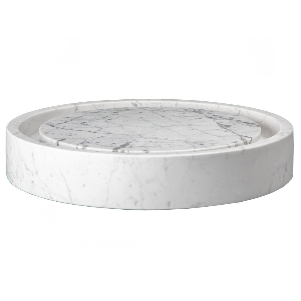 Round Carrara Marble Sink G105716