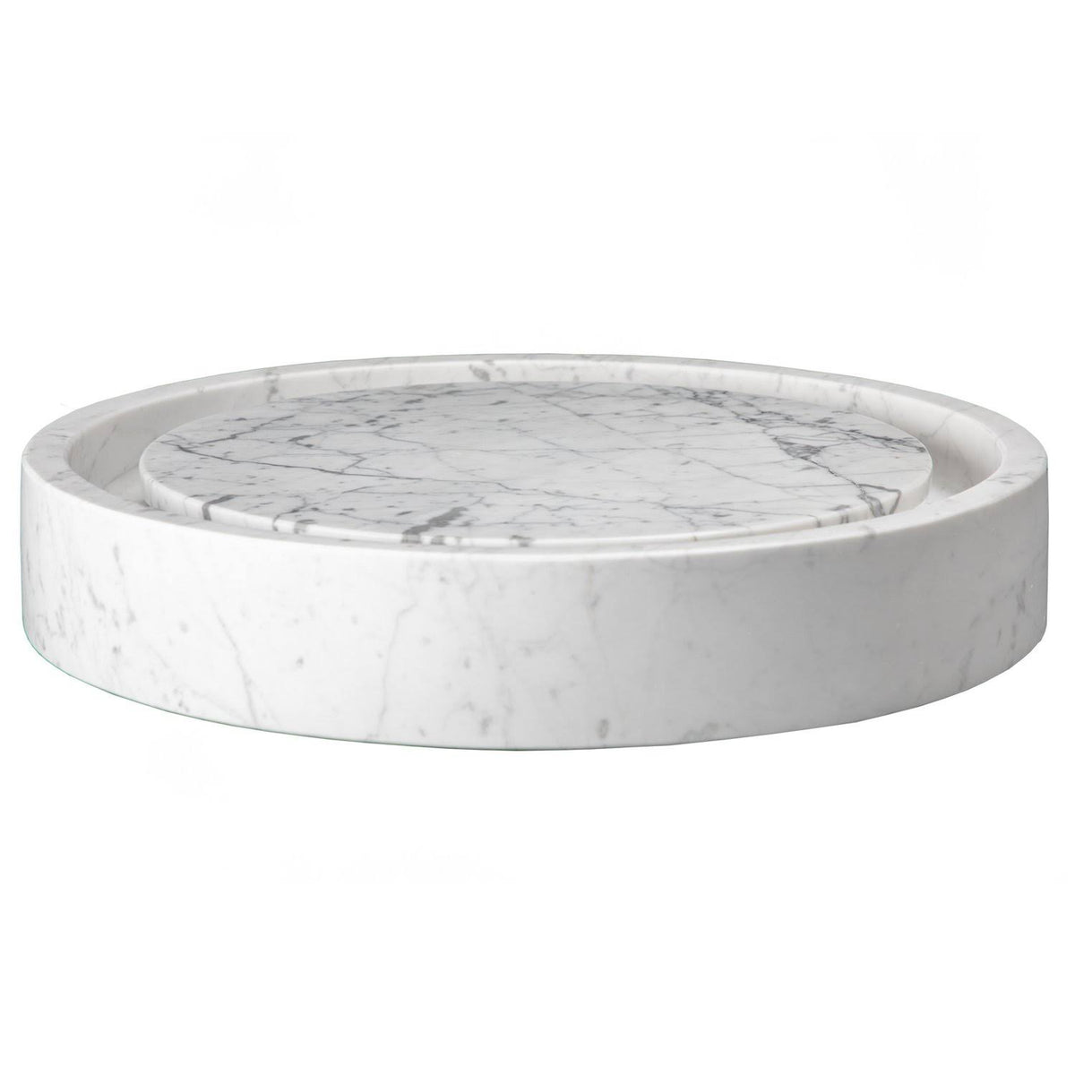 Round Carrara Marble Sink G105716