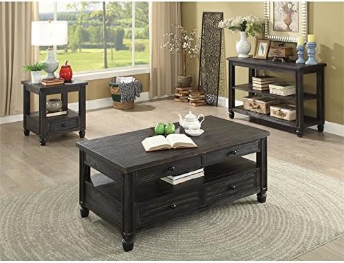 Antique Black Wood Sofa Table W99899