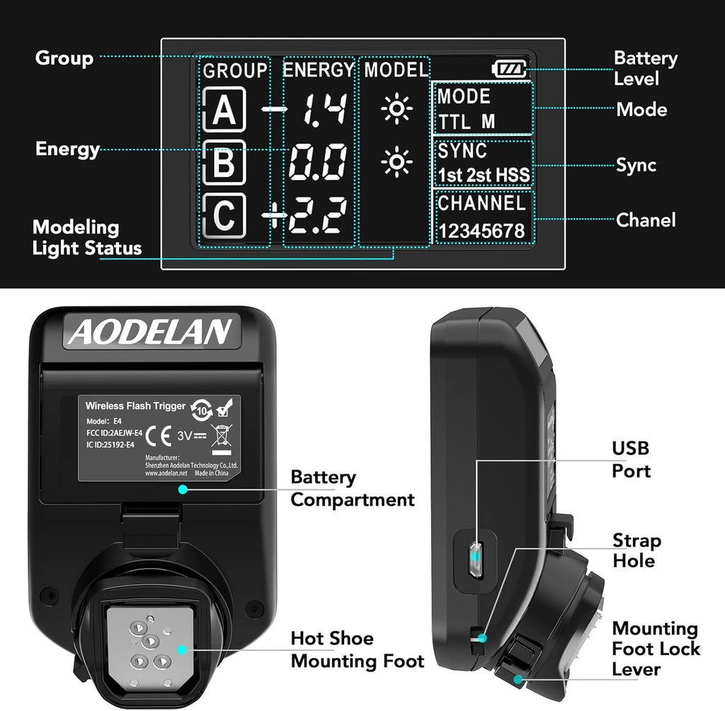 TTL Flash Trigger for Olympus Cameras, 1/8000s HSS V645