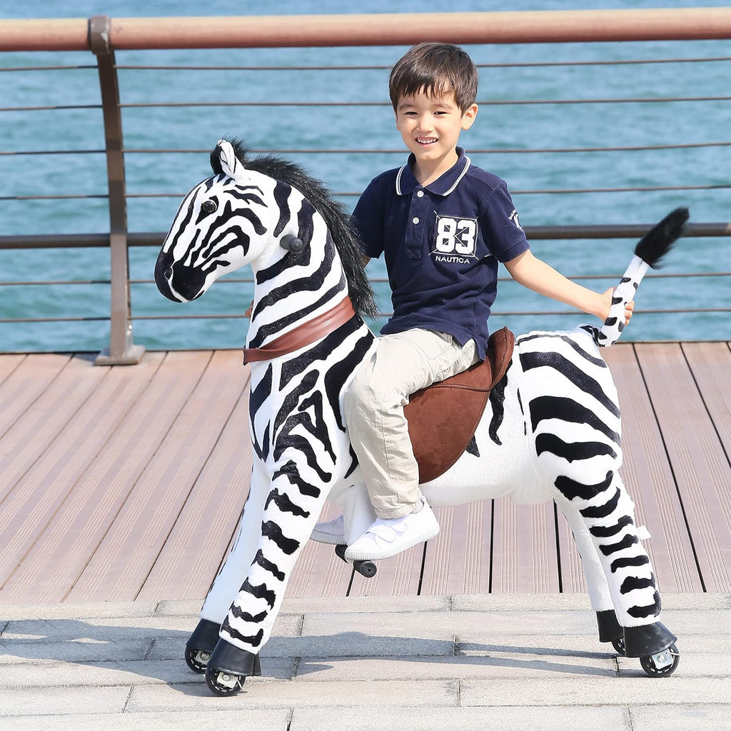 Kids Ride on Zebra Plush Riding Toy F995494