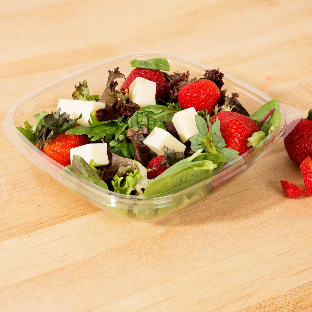 Clear 32 oz Plastic Square Bowl M973