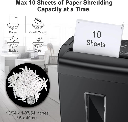 10-Sheet Cross-Cut Paper Shredder with 5.5 Gallons Basket J949768