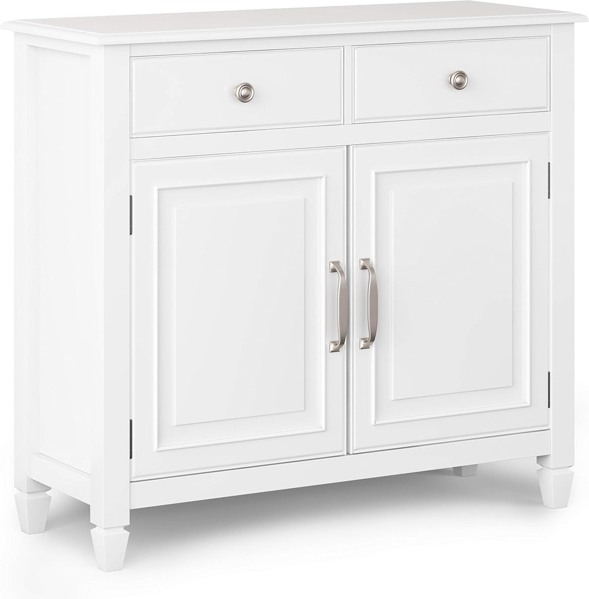 Solid Wood 40 inch Wide Storage Cabinet with 2 Drawers and 2 Doors H650