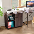 Wood File Cabinet with Storage Shelves G2431