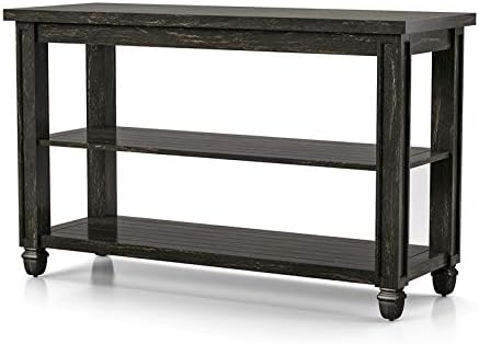 Antique Black Wood Sofa Table W99899