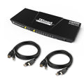 HDMI KVM Switch 4 Port 4K@60Hz 4x1 with 2 Pcs 5ft KVM Cables Gray E26486