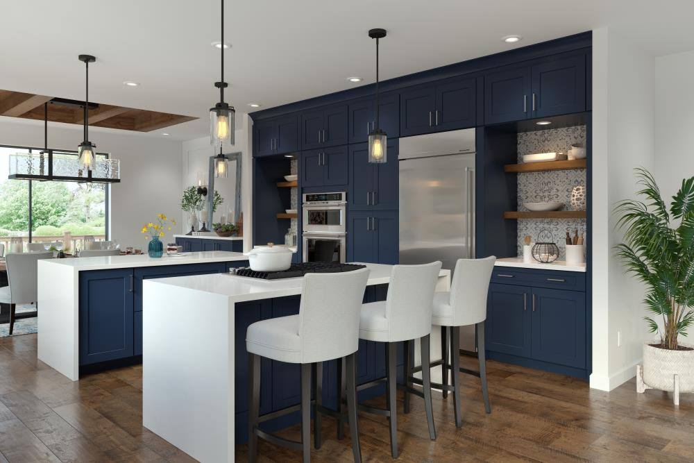 24-in Navy Square Door Base Cabinet U5390