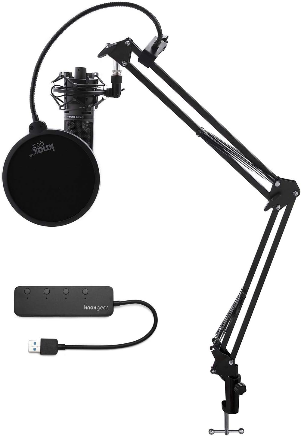 USB Microphone with Boom Arm, Shock Mount and Pop Filter U59020