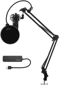 USB Microphone with Boom Arm, Shock Mount and Pop Filter U59020