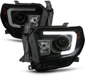For 2014-2017 Toyota Tundra Black Smoked LED Projector Headlights Set Left+Right C292878