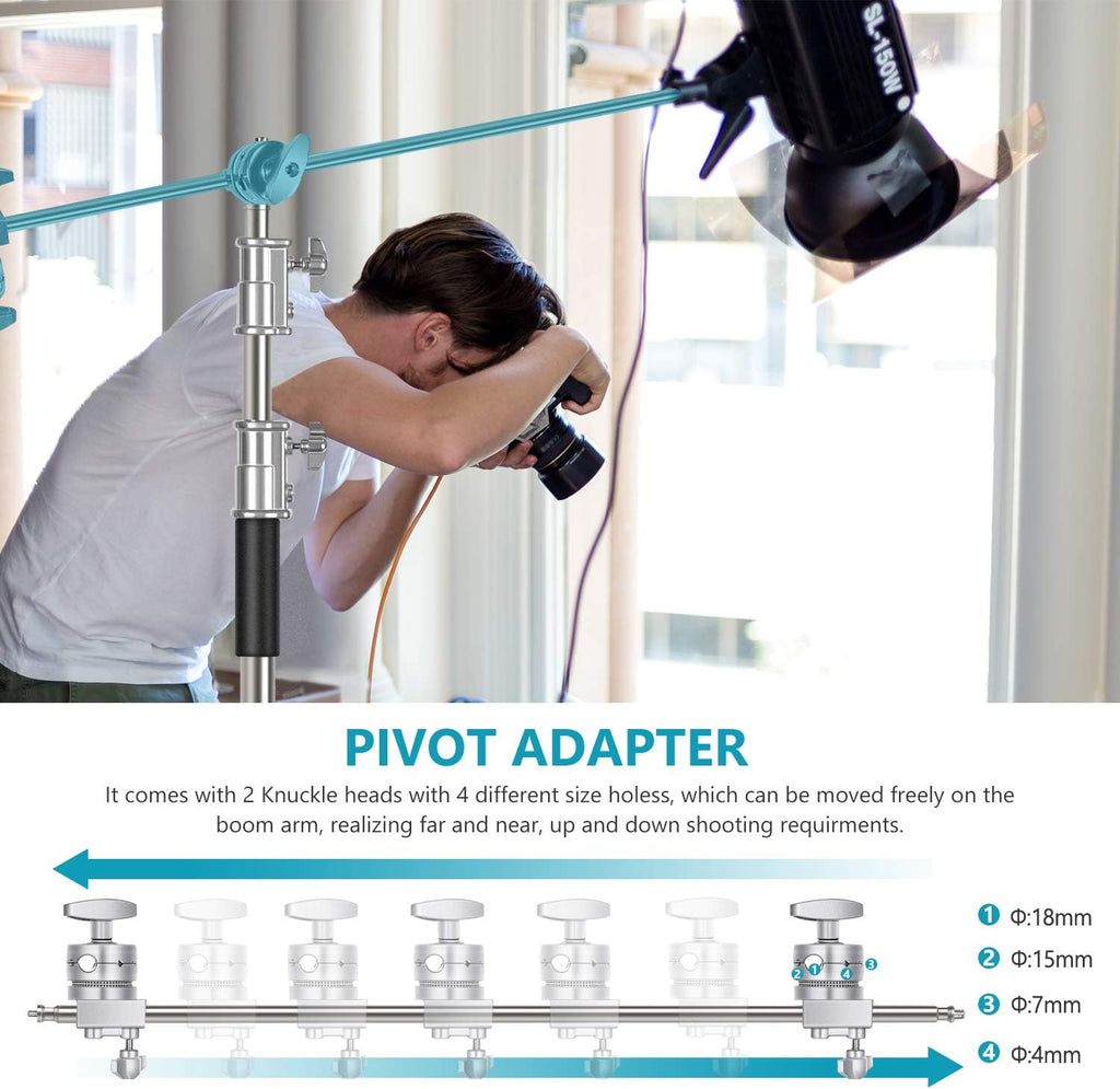 10 Feet C-Stand Light Stand with Extension Boom Arm and Carry Bag R804267