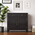 Solid Wood 40 inch Wide Storage Cabinet with 2 Drawers and 2 Doors H650