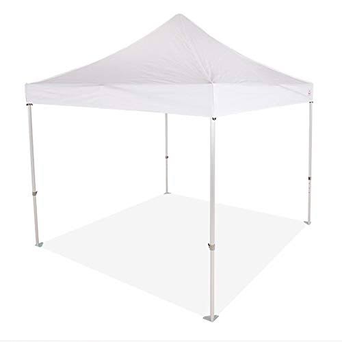 10x10 Pop Up Canopy Tent with Wheeled Roller Bag, White P78227