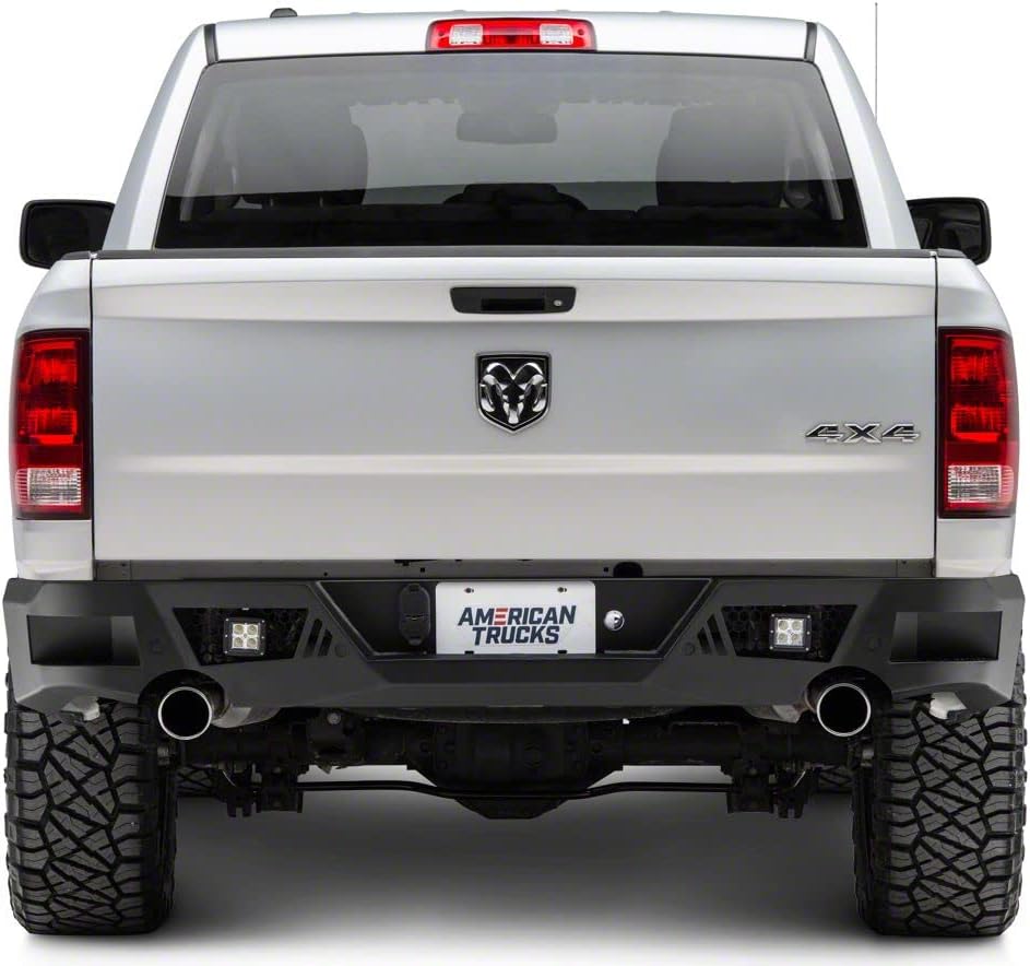 Textured Black Rear Bumper with LED Spot Lights N652