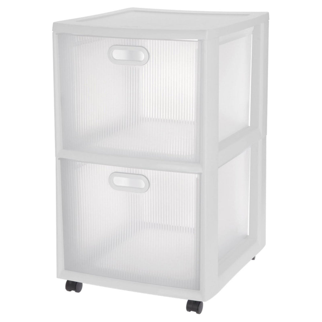 White 2-Drawer Storage Cart U383