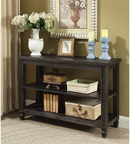 Antique Black Wood Sofa Table W99899