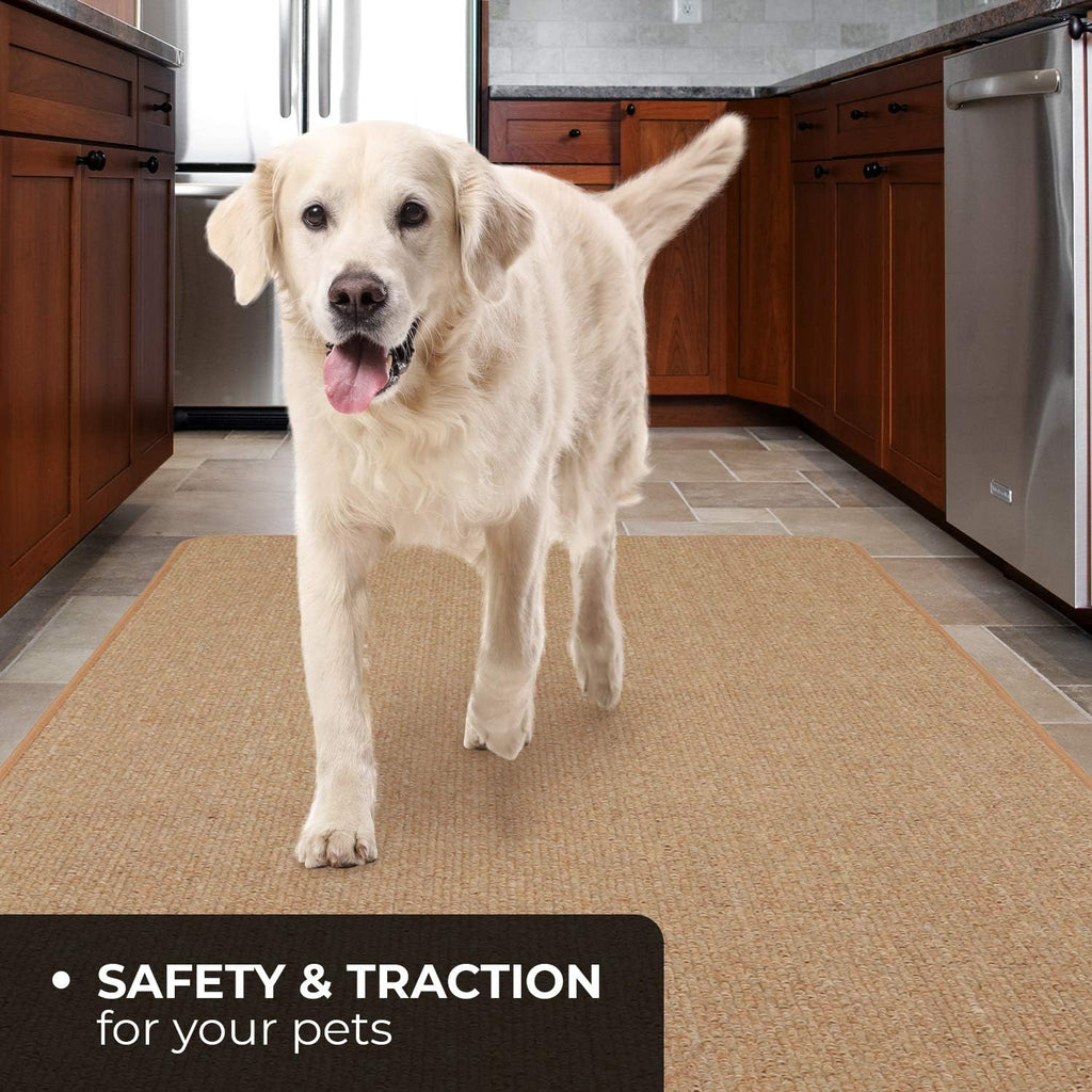 Skid-Resistant Carpet Runner Pebble Beige 24 Feet X 27 Inches L4322