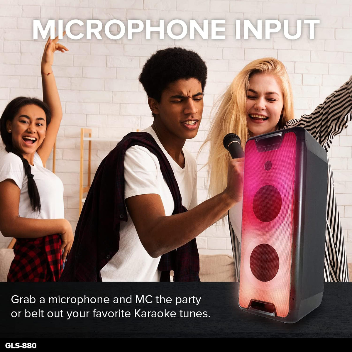 28 Inch Portable Wireless Rechargeable Bluetooth Party Speaker M47715
