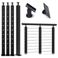 4 Pack Stainless Steel Black Cable Railing Post D931