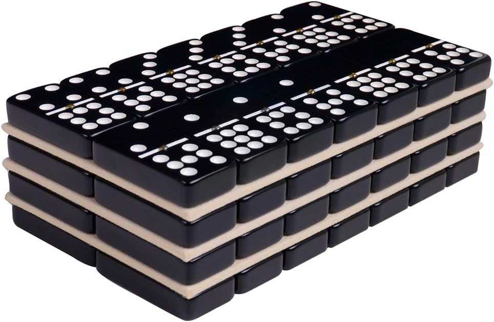 Black Double 9 Domino Set S30016