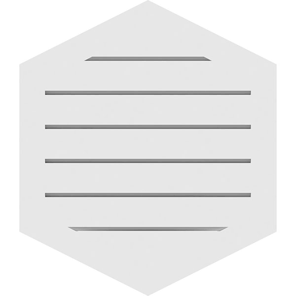 Vertical Peaked Surface Mount PVC Gable Vent E85837