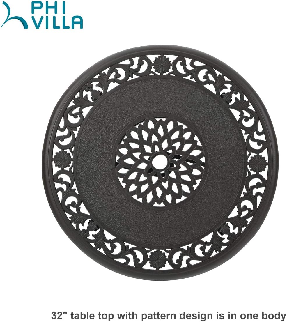 32 in Cast Aluminum Round Bistro Table A4574