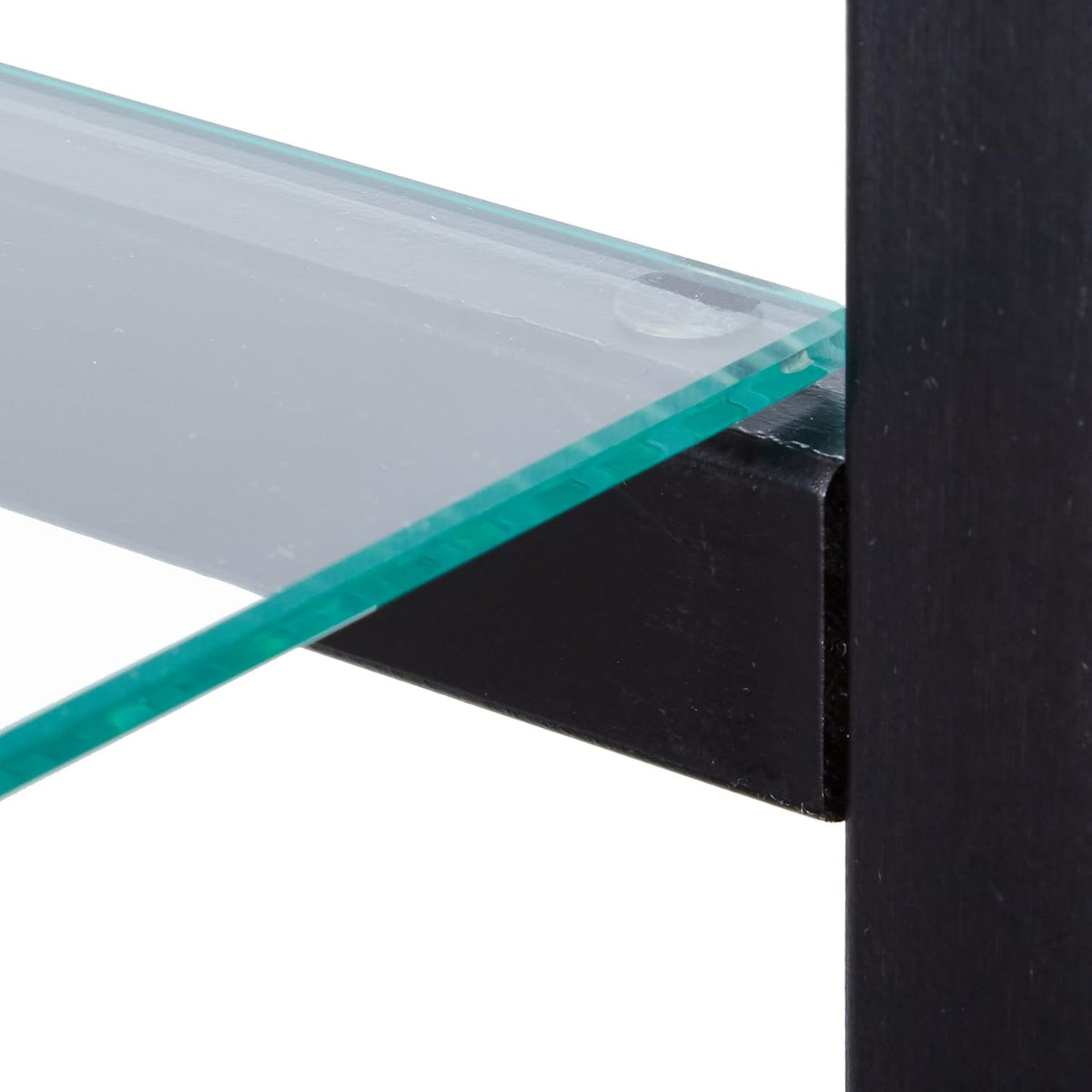 4-Shelf Glass Curio Cabinet Black and Clear M528145