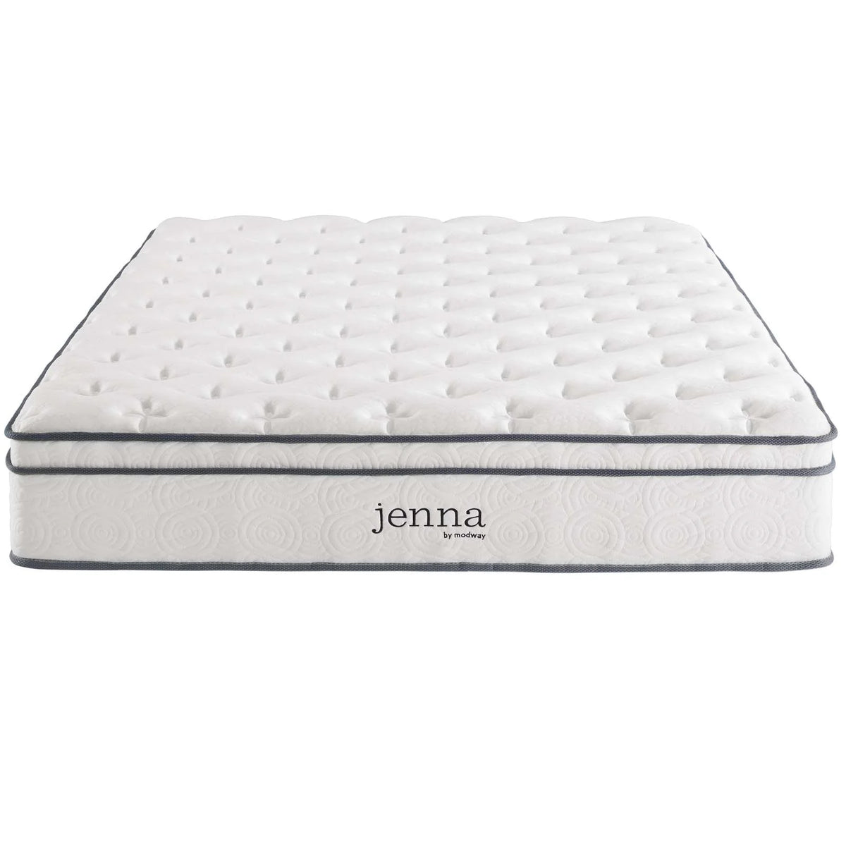 Quilted Full Size Pillow Top Innerspring Mattress in White F4548