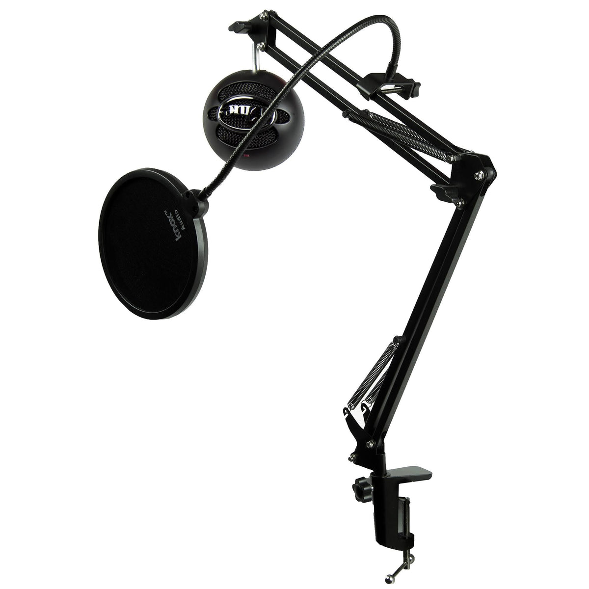 Black Microphone with Boom Arm & Pop Filter J958