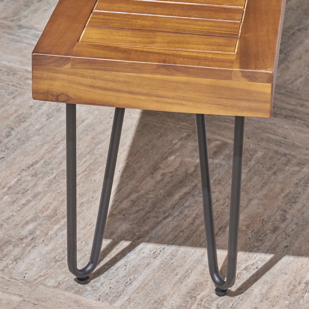 Wood and Metal Bench Y300