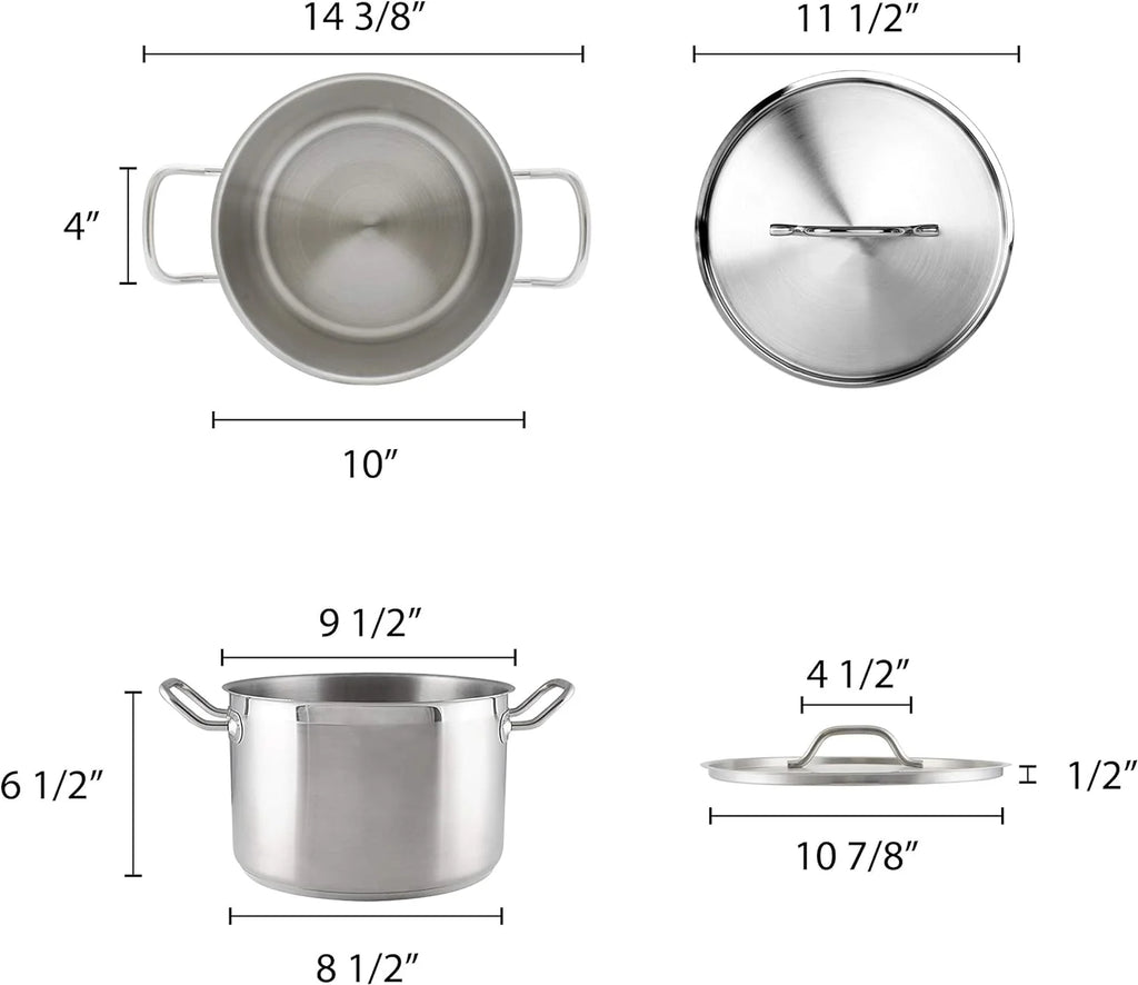 Stainless 8-Quart Stock With Lid N32030