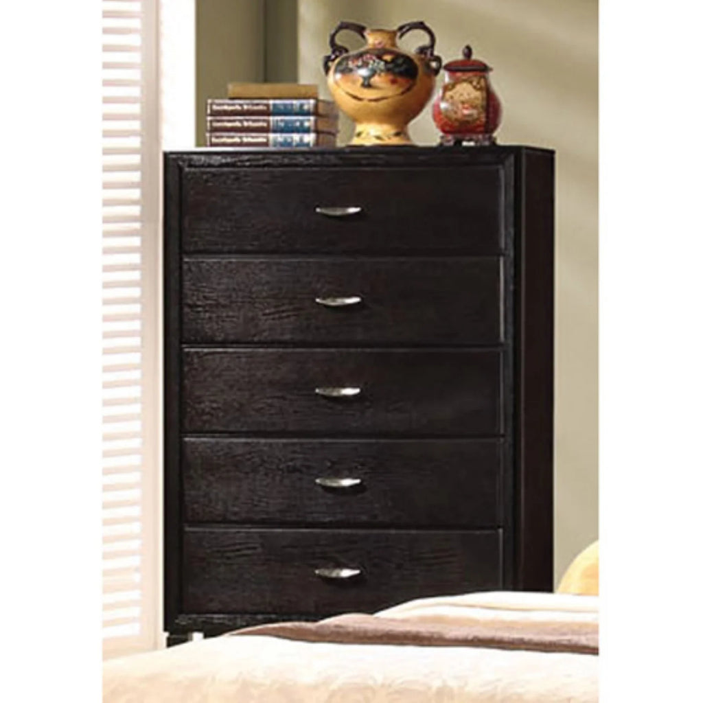5 Drawer Dark Brown Bedroom Chest X745