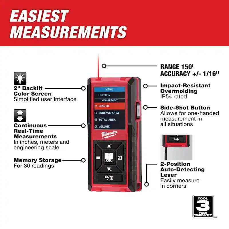 12-Volt Cordless Green Cross Line Laser Kit with Laser Distance Meter Q51230