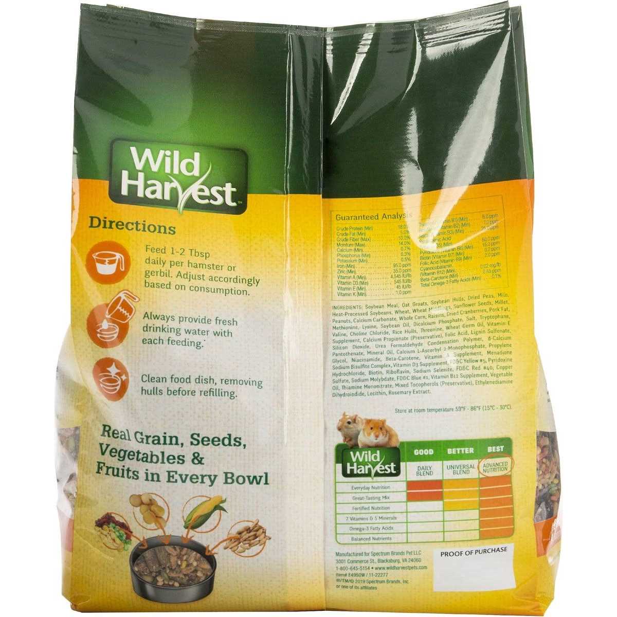 Hamster and Gerbil Advanced Nutrition Diet W11681