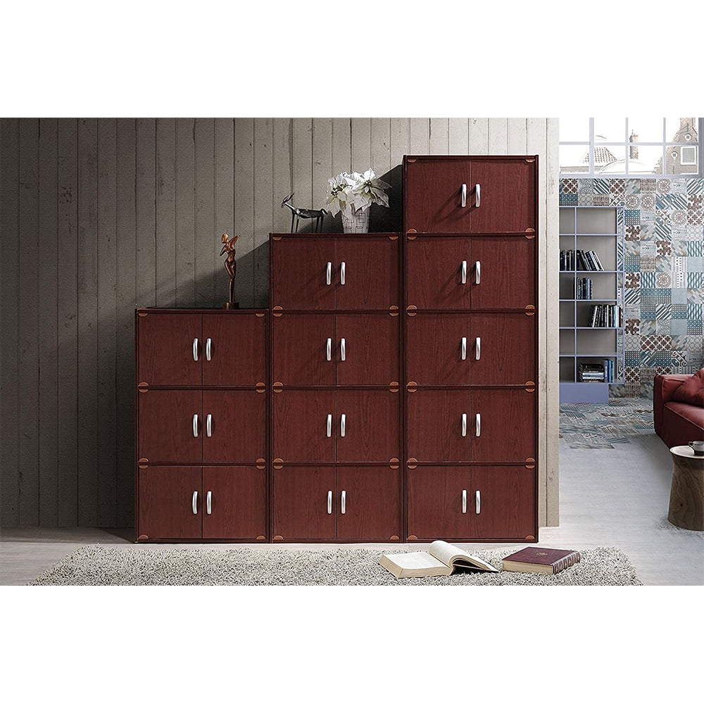 8 Door Mahogany Storage Cabinet O93766