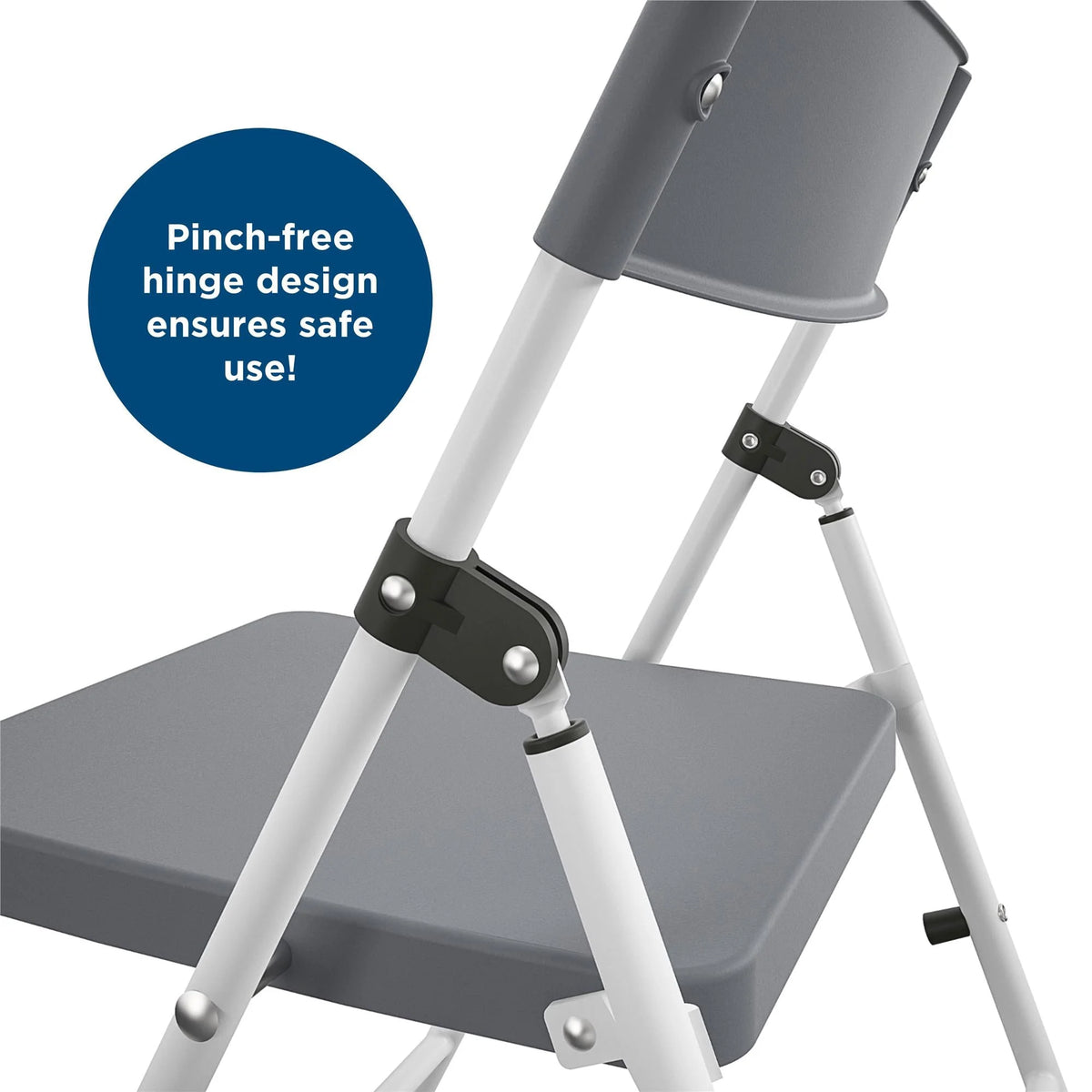 Kid's Activity Set with Folding Chairs, 3-Piece Set, Gray & White S490