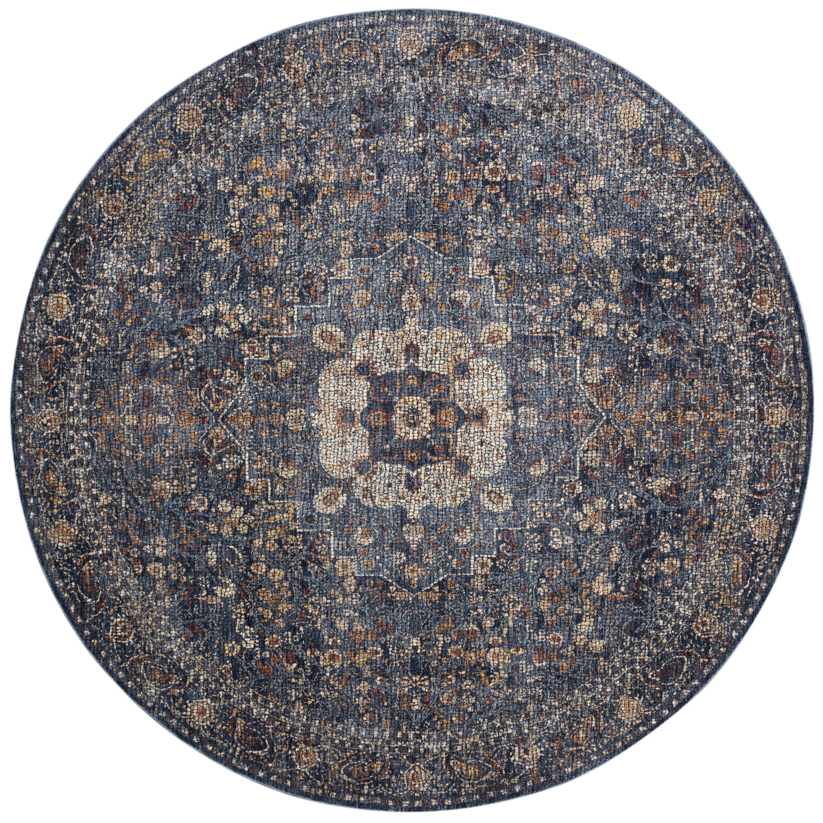 Blue 7'10 x 7'10 Rug L438