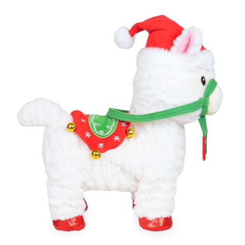 Animated Christmas Walking Musical Plush Llama Toy N198995