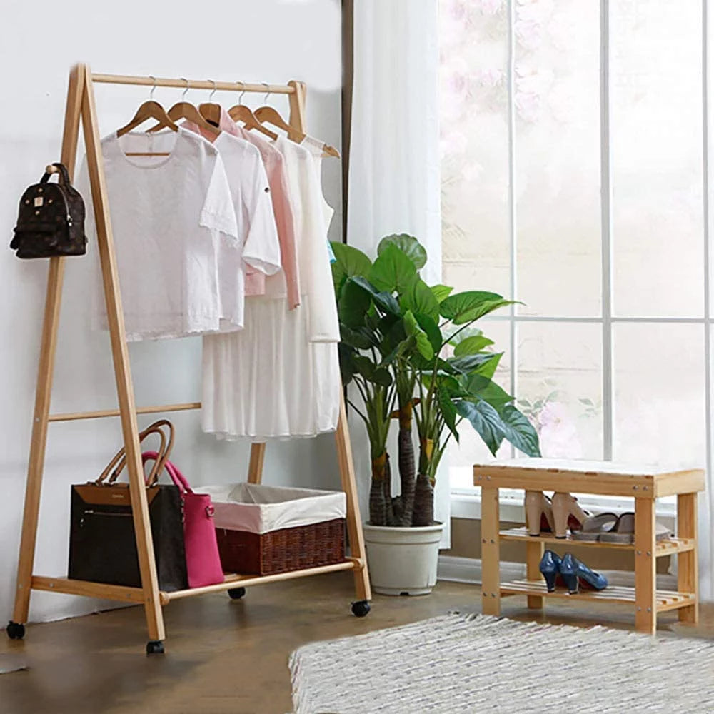 Bamboo Shoe Bench Rack I2465