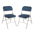 Blue Fabric Padded Folding Chair, Pack of 2 I54951