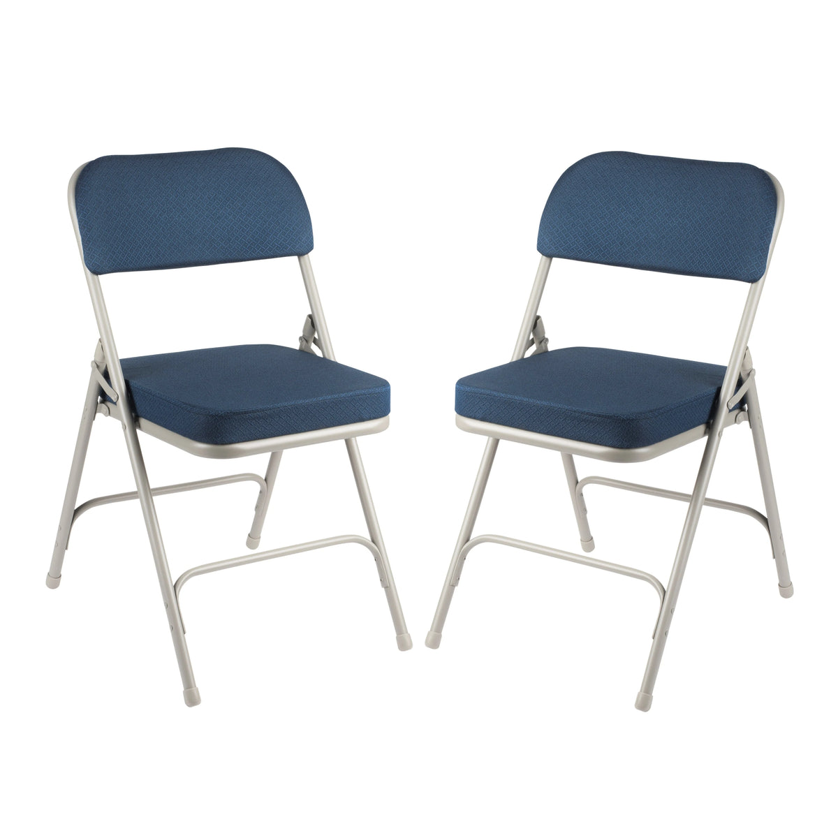 Blue Fabric Padded Folding Chair, Pack of 2 I54951