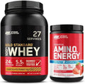 Whey Protein Powder Chocolate Peanut Butter and Amino Energy Plus Hydration Strawberry Burst C6758