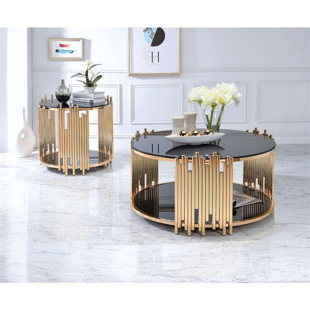 Round Glass Top Coffee Table E5901