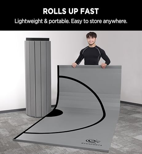 10x10ft Roll-Up XPE Foam Martial Arts Mat with Carry Bag G2886